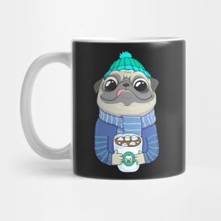 Pug with coffee Mug